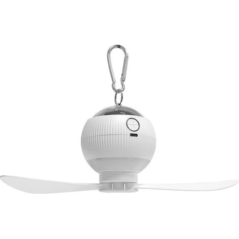 Multifunktionaler 3-in-1-Projektorventilator, tragbarer Hängeventilator mit Projektor und Licht, USB-aufladbar, mit Fernbedienung, für Kinderzimmer, Außendeckenbeleuchtung