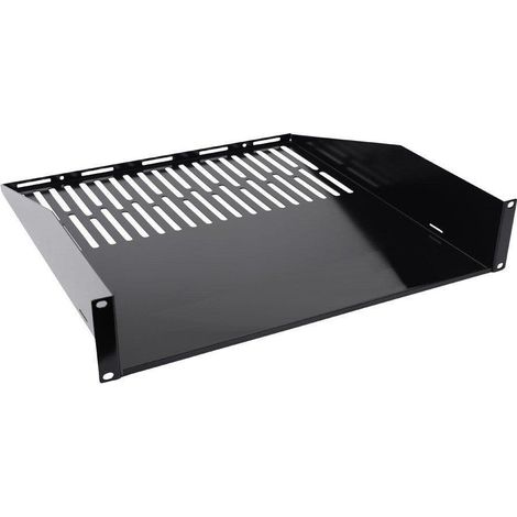 Mensola Professionale TECHLY 2U per Armadio Rack Audio Video Nero (1/5)