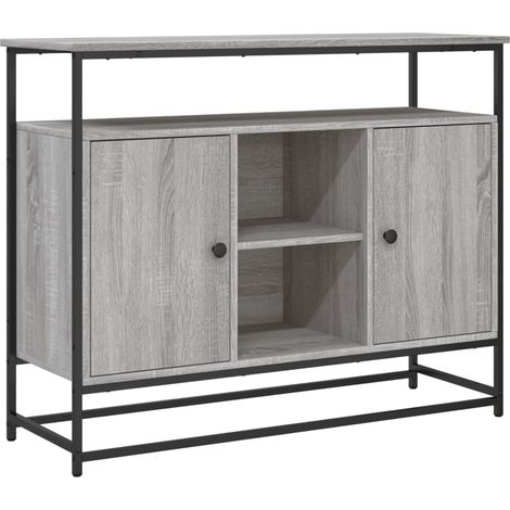 Aparador buffet cómoda mueble almacenaje organizador cocina salón salón Sonoma 100 x 35 x 80 cm madera contrachapada gris 020036253 (1/5)