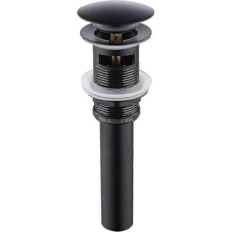 Bouchon de vidange compatible avec trop-plein pour vasque, noir (1/5)