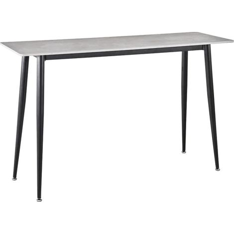 Console 120 cm céramique gris pieds évasés métal noir - RYDER 2