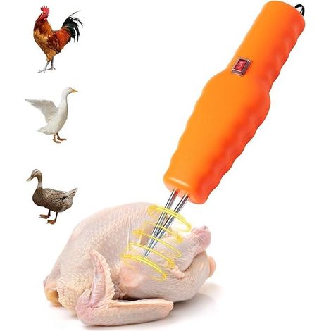 Plumeuse à volaille, appareil de plumage à piles, appareil portatif avec tête conique en acier inoxydable, portable, rechargeable et étanche, pour poulets, canards et oies (1/5)