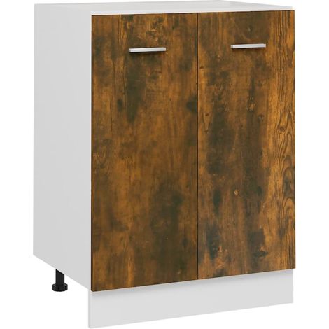 Meuble bas "Lyon" Chêne fumé 60 x 46 x 81,5 cm Bois d'ingénierie CFW97066 (1/5)