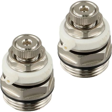 Lot de 2 Soupapes de purge automatique 1,9 cm, Valve laiton anti-fuite, Pour radiateurs, chaudières, chauffage au sol (1/5)