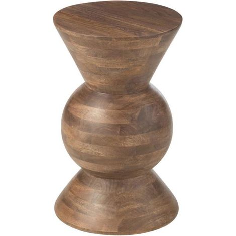Table d'appoint design 31x31x50 cm en manguier naturel
