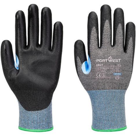 Guante de PU CS Cut D15 PORTWEST A647 XXL Gris/Negro
