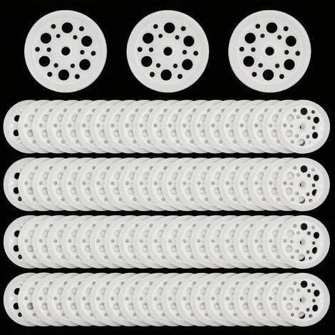 220 Pièces de Rondelles d'Isolation en Plastique, Disques en plastique, panneaux d'isolation pour panneaux en mousse, Rondelles pour Fixation et Soutien de Plaques Isolantes, 45x45mm (1/5)