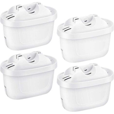 4 Pack Brita Cartouche Filtre, compatibles Brita maxtra Mava elemaris XL Carafe Filtrante, 3 étapes de filtration