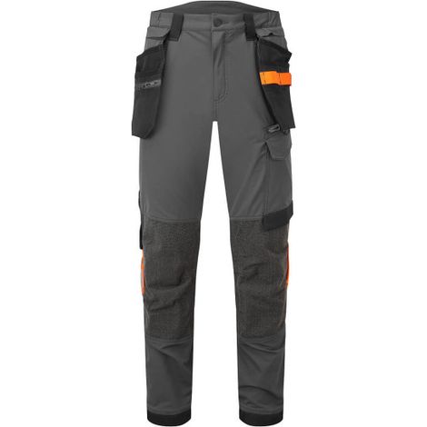 Pantalón EV4 Stretch Holster mayor visibilidad corte entallado Regular EV440 40 Gris metálico Bajos