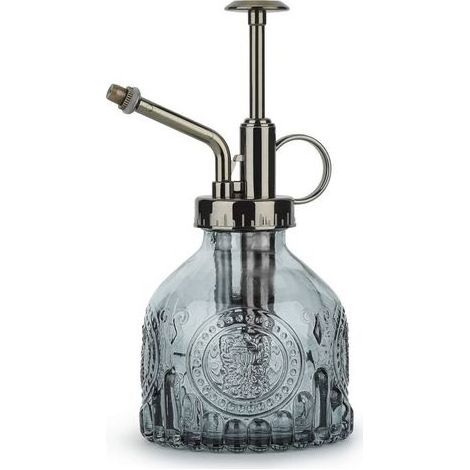 Brume pour plantes en verre 200 ml, pulvérisateur vintage à brumisation fine, arrosoir décoratif pour succulentes intérieur/extérieur - gris (1/5)