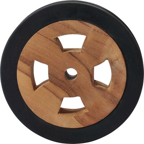 Roues de rechange pour transat 2 pcs Bois de teck solide