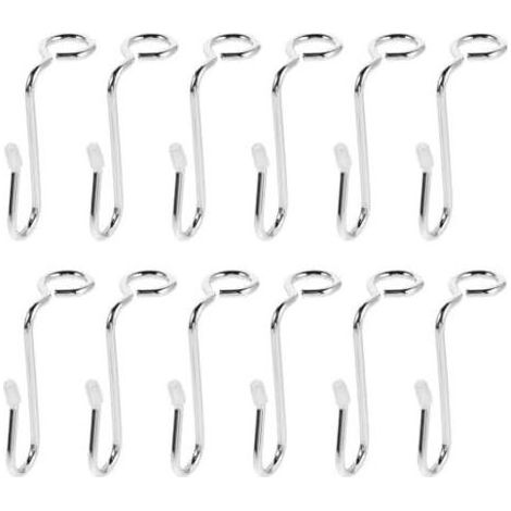 Lot de 36 Crochets Connexion Métalliques pour Cintres Mini Multifonctions Argentés Organisateur Gain Place Penderie Rangement Vertical Vêtements Paquet - (1/5)