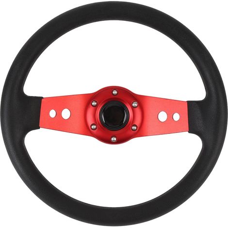PU Racing Steering Wheel with Aluminum Frame, 13-Inch Sport Steering Wheel (1/5)