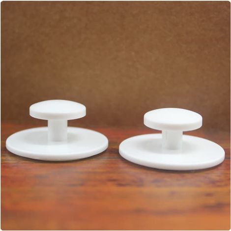 Poignées autocollantes, lot de 4 boutons ronds en plastique pour tiroirs, portes de placard, poignées adhésives, boutons de placard sans perçage, cuisine, salle de bain, portes miroir, blanc