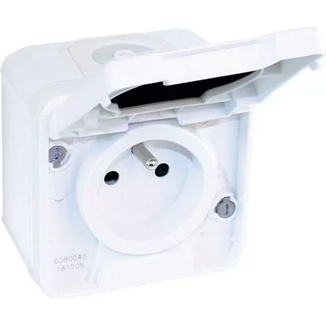 Eur'ohm 60850 White socket 2P+T oxxo 250 v