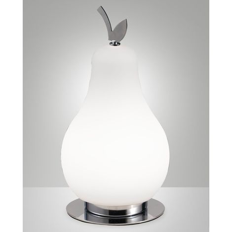 Lampada da Tavolo Wilma 8W LED Integrato 3000K Bianco/Cromato, Regolazione Luce al Tocco, IP20, 230V, Design in Metallo e Vetro - Wilma