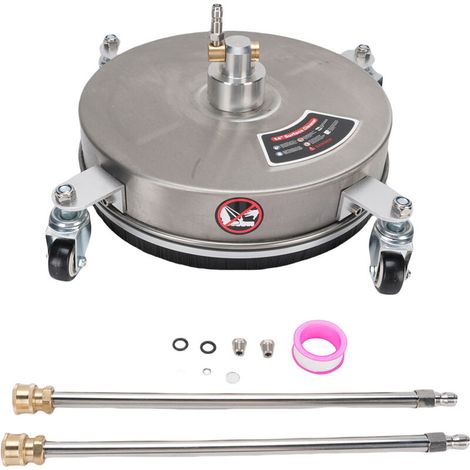 Surface cleaner for 14-inch pressure washers, stainless steel electric accessory with 2 extension wand nozzles, 2000-4000PSI (1/5)