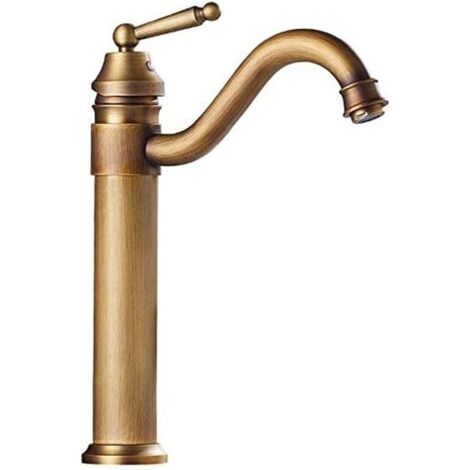 Bardusch - Robinet de salle de bain, avec un support de pont à poignée vintage unique, robinet mélangeur d'eau chaude et froide (1/5)