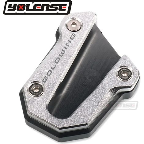 Béquille latérale de moto CNC grise, extension de béquille compatible avec HONDA GL1800 Goldwing 1800 GL 1800 maxpower (1/4)