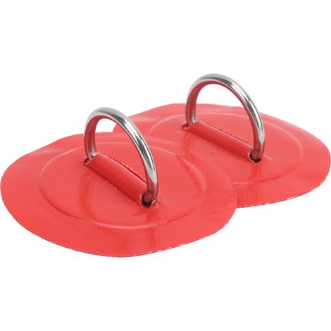 2 pièces Anneau D en PVC pour Bateau, Boucle d'Amarrage Gonflable, Fixation Marine en Acier Inoxydable Rouge (1/5)