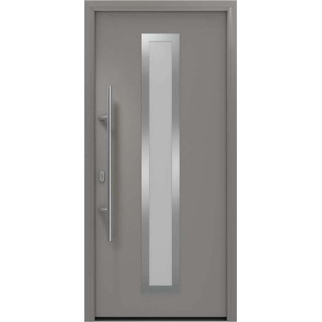 Hörmann Ecostar Haustür "ISOPRO IP 700S", graualuminium matt (RAL 9007), 110 x 210 cm (B x H), DIN Links