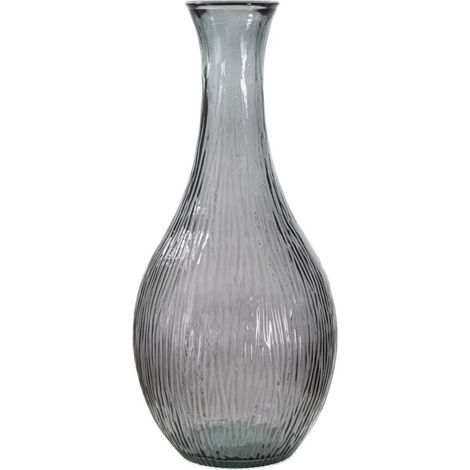 Vaso Jarron Arabe Low vetro Riciclato Fumo, Ø34x75 cm
