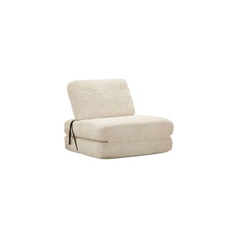 Fauteuil lit Faster blanc design minimaliste velours (1/5)