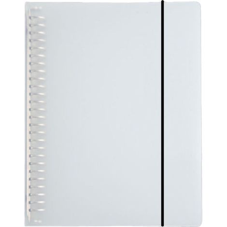 Großer, abnehmbarer, weißer, transparenter Kunststoff-Ordnerdeckel für Akten und Notizen, B5, 26 Löcher (217 x 275 mm/8,5 x 10,8 Zoll) (1/4)