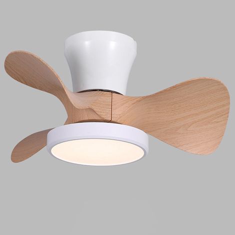Ventilateur de plafond avec lumière, 3 températures de couleur, minuterie, 6 vitesses de vent, plafonnier avec télécommande (55 cm) (1/5)