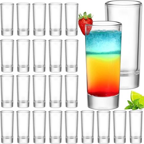 24er Set 60ml Hochwertige Kristallglas Schnapsgläser Transparent (1/5)