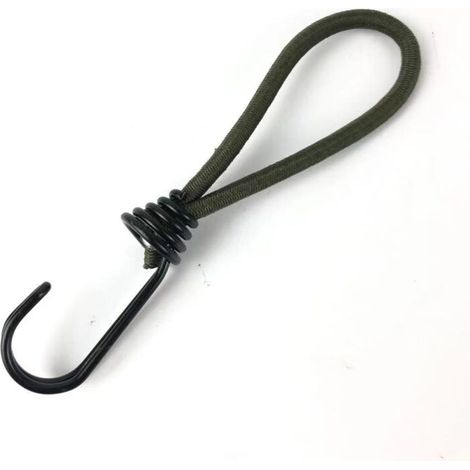 YMYNY 10 Tendeur professionnel en caoutchouc élastique avec crochet (150 mm) pour bâche, vert armée