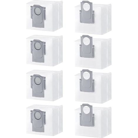 8pcs Sacs à Poussière Accessoires de Rechange pour Roborock S8/S8+/S8 Pro Ultra/S7 MaxV Ultra/S7 Pro Ultra/Q7+/Q7 Max/Q7 Max+/Q5+ (1/4)