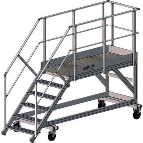 PROVOST - Plateforme d'accès pour benne à déchets en aluminium - Longueur 2000 mm (1/5)