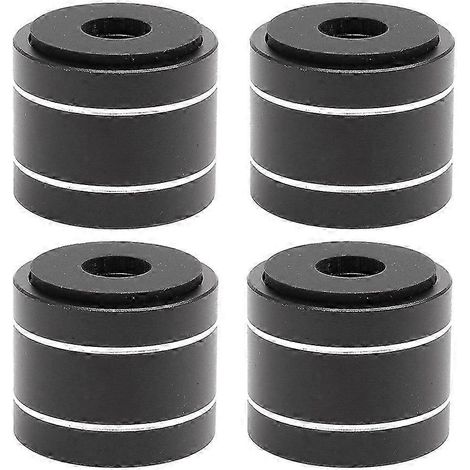Pieds d'isolation, amortisseur de support, pieds d'isolation pour haut-parleurs, compatibles avec platine vinyle, radio, amplificateur CD, enceinte acoustique, noirs. (1/5)