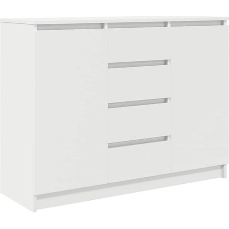 Maison Exclusive - Aparador con cajones blanco 100,5x35x76 cm mad