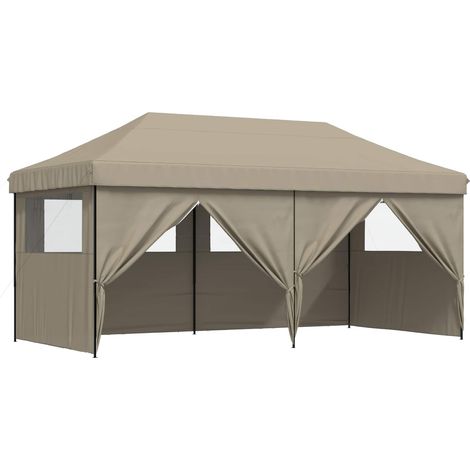 Party Tent Folding Taupe 292 x 580 x 315 cm Oxford Fabric vidaXL