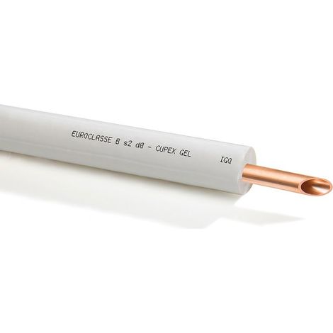 Tubo di rame preisolato CUPEX GEL ø5/8" x 1 (d. 15,87 mm). Rivestito con guaina. Spessore nominale isolante 11 mm (prezzo a metro - minimo acquistabile 50 metri e multipli) (1/2)