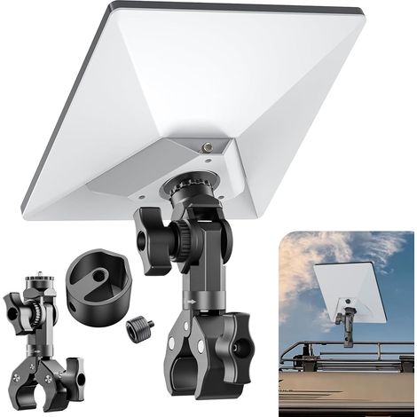 Mini support en aluminium avec filetage 1/4"-20 et 3/8"-16, réglable à 360° pour camping-car, yacht, barres de toit et balcon (1/5)
