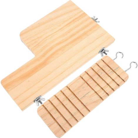 Plateforme en bois durable pour hamster, jouet compatible avec les plateformes d'escalade et de jeu. (1/5)
