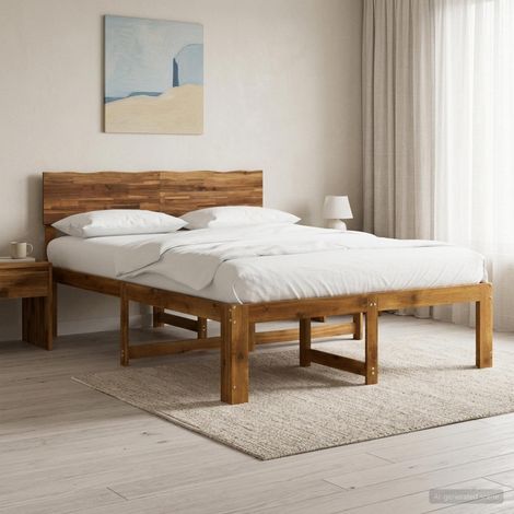 Cama doble con cabecero ROSTOCK Natural 140 x 200 cm (1/5)