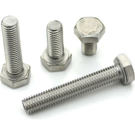 Vis tetes hexagonales din 933 classe 8.8 totalement filetees - dtail : 08 x 80 mm (25)