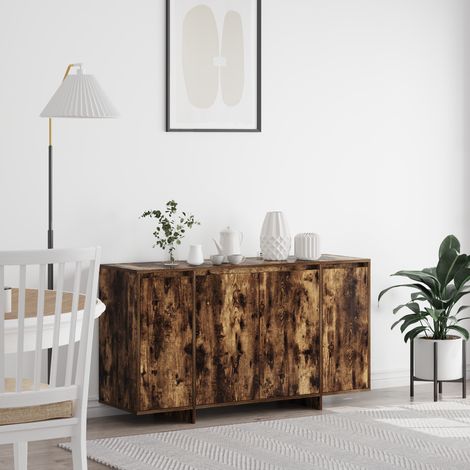 Sideboard Geräucherte Eiche 135 x 41 x 75 cm Holzwerkstoff