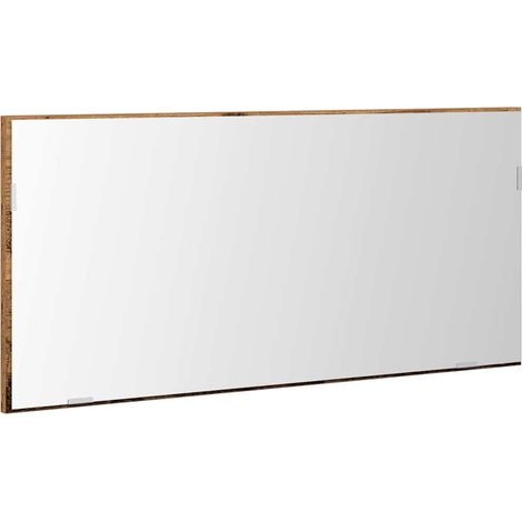 Maison Exclusive - Espejo con tira de luces LED Madera envejecida