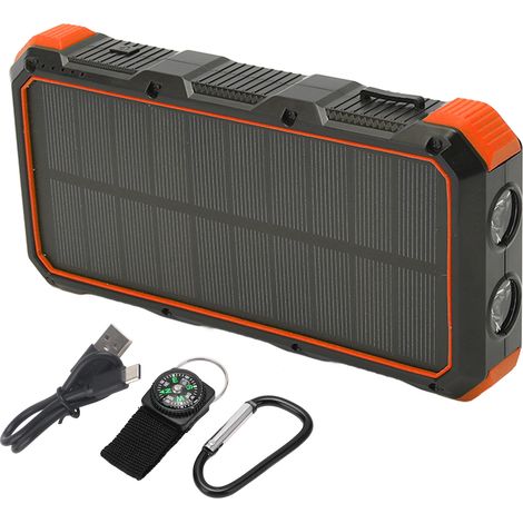 solaire portable 36800 mAh à charge rapide 3 ports USB avec (1/5)