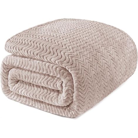 Wave Pattern Blanket 220 x 240 cm, Camel (1/5)