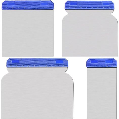 Japanspachtel Set 4-teilig 50 80 100 120 mm flexibles Edelstahlblatt (1/5)