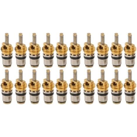 QORVA-20pcs Tic de noyau de soupape à haute pression pour la plupart des pneus de climatisation de voiture automobile Remplacement de pneu Remplacement de Peugeot