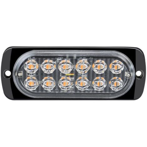 2pcs 12-24V LED Stroboscopique Voiture Ampoule Led Voiture Orange Lumineux Feux éclairage Remorque Clignotant Strobe Lights Balise Pour Voiture Utilitaire,11241mm
