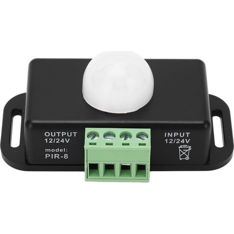 Interrupteur Infrarouge à Détection de Mouvement 6A 12‑24V Noir avec Réglage du Délai (1/5)