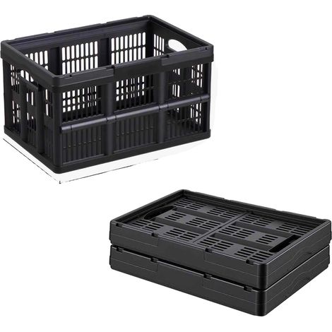 Contenedores de almacenamiento, capacidad de 45 L, plegables y apilables, 45 L (1/2)